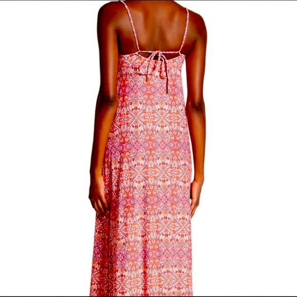 Helen Jon Mosaic Kaleidoscope Stained Glass Print Maxi Dress Coverup - Picture 3 of 9